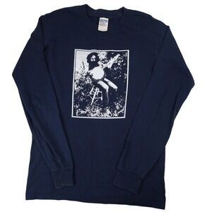 Vintage Jerry Garcia Banjo Hand Logo Graphic Long Sleeve T Shirt